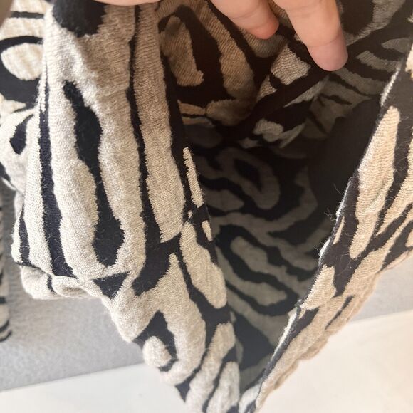 Chico's Cardigan Sweater Jacket 0 S small 4 Asymmetric Zip Boiled Wool Knit Zip - Picture 8 of 11